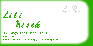 lili misek business card